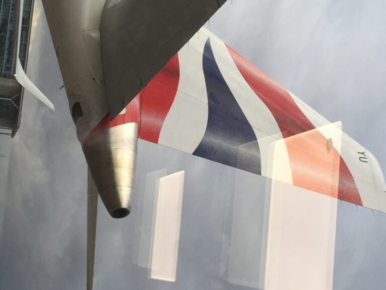 a close up of a plane