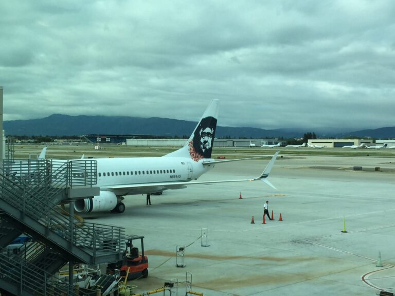 a plane parked on a runway