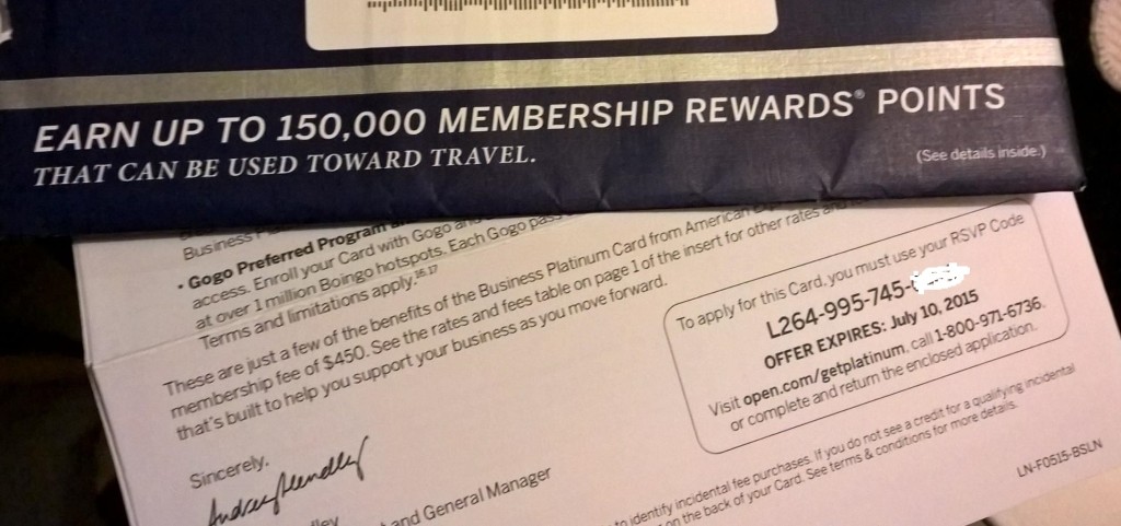 American Express Business Platinum 150k Targeted Offer