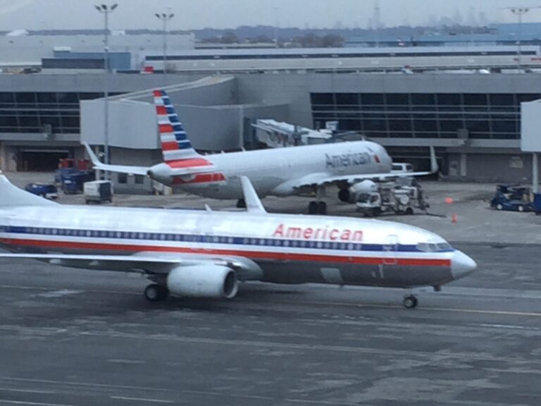 airplanes parked at an airport