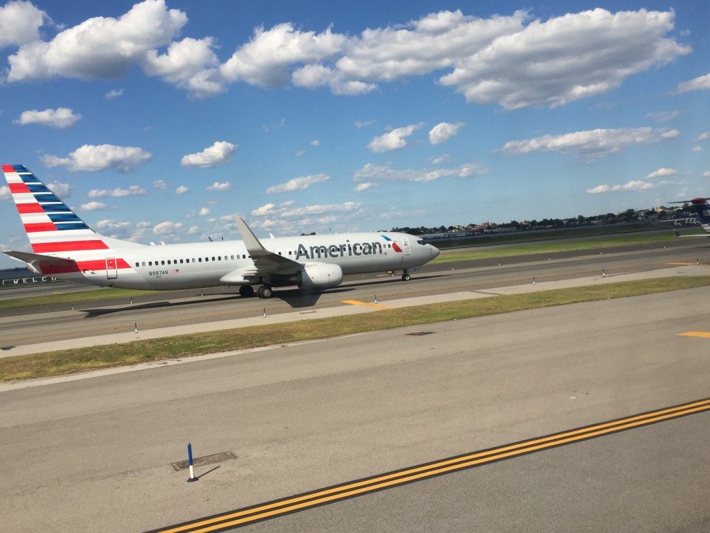 an airplane on a runway
