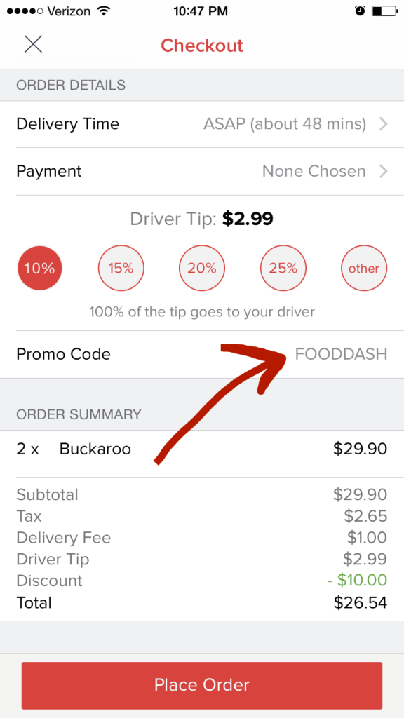 DoorDash $10 Off