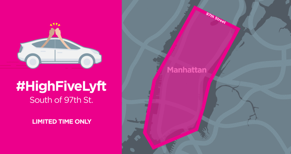 Lyft Line $5 NYC Coverage Map $5 Rides NYC