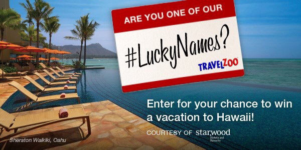 Travelzoo Starwood SPG Lucky Name Contest