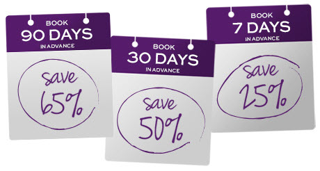 a few purple and white tags with writing on them