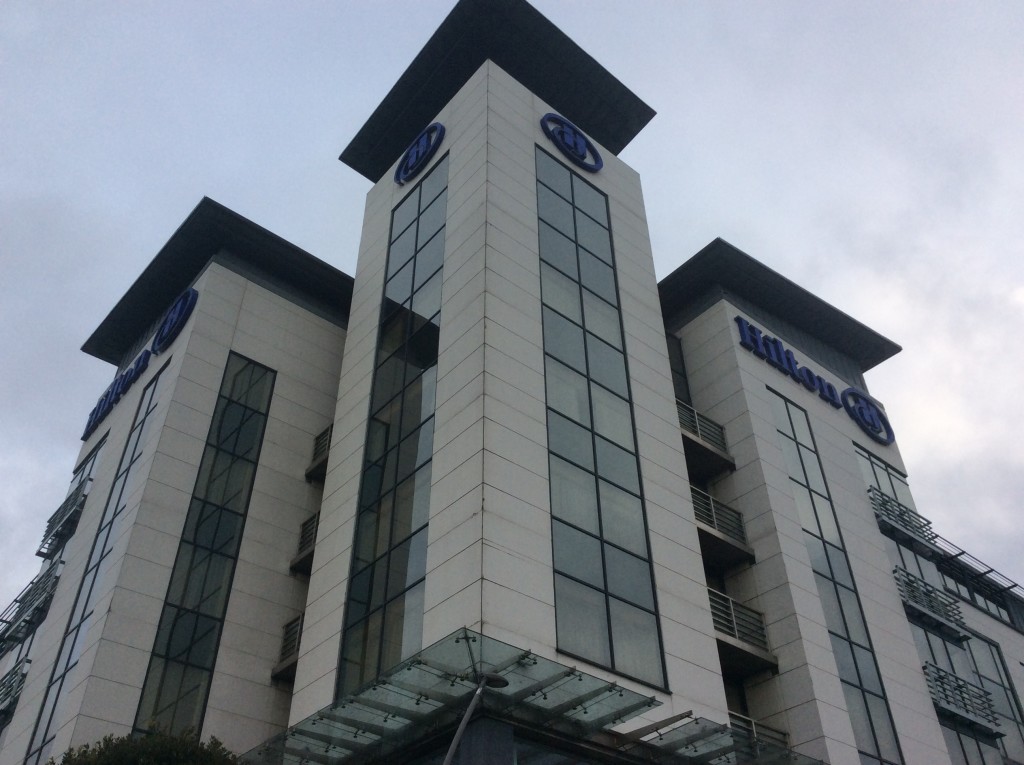 a building with a glass roof