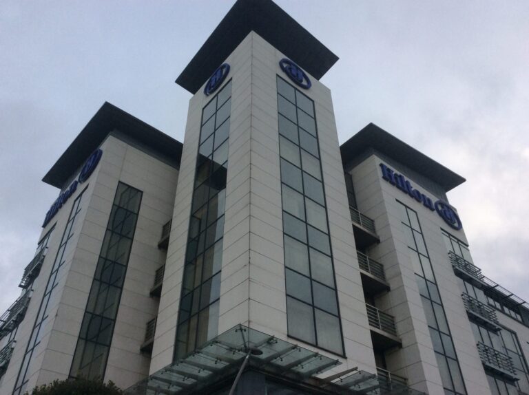 a building with a glass roof