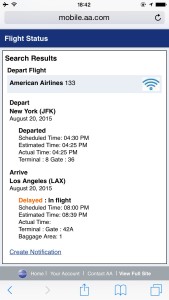 AA JFK-LAX delay