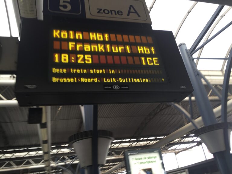 a sign with a digital screen