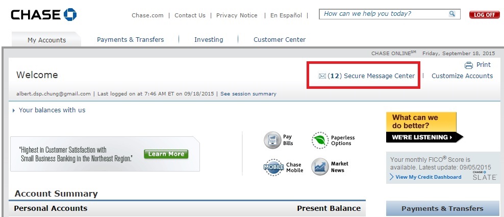 Secure Message Center - 100,000 Bonus BA