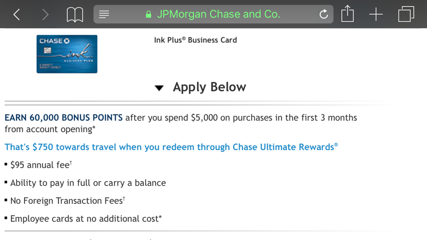 Chase Ink 60k and 10K refer a friend bonus
