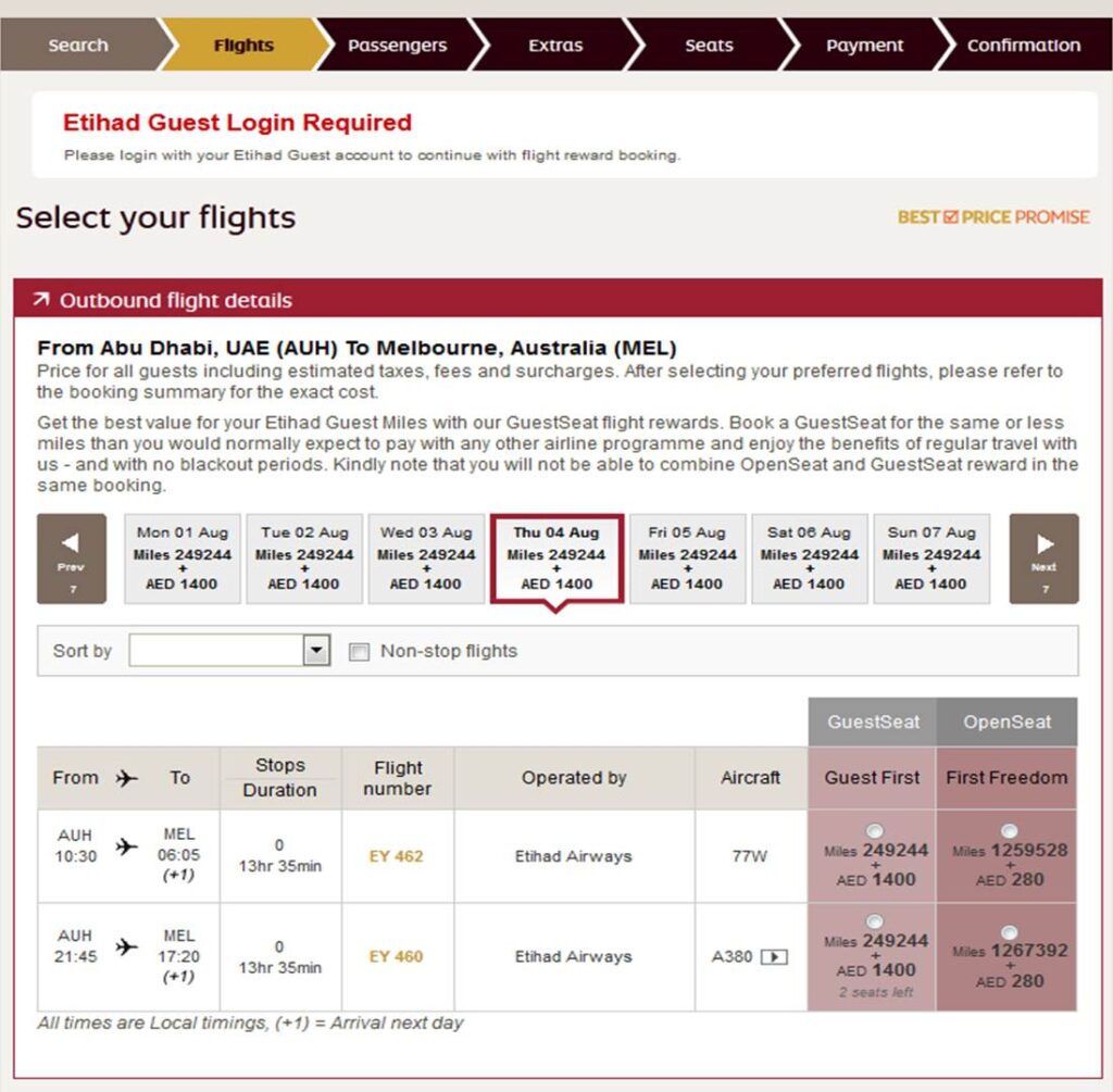 etihad a380 award space melbourne australia