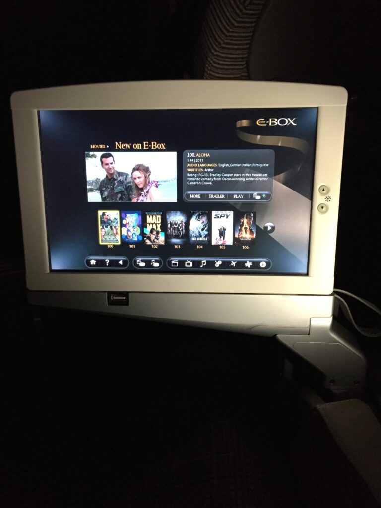 etihad business class hyd ebox screen
