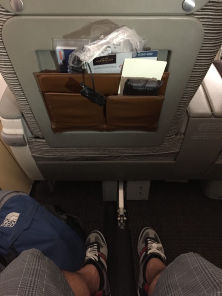 etihad business class hyd legroom