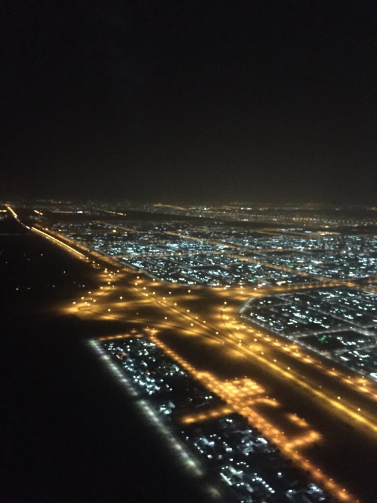 etihad business class hyd night landing