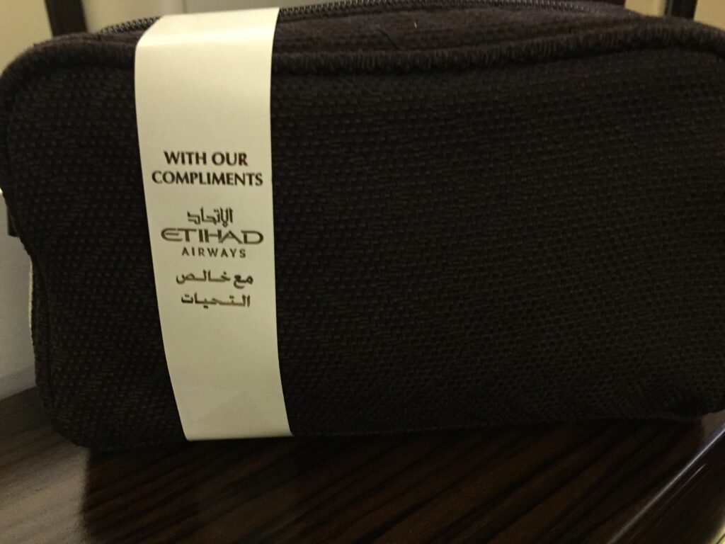 etihad jet airways first class sfo amenity kit