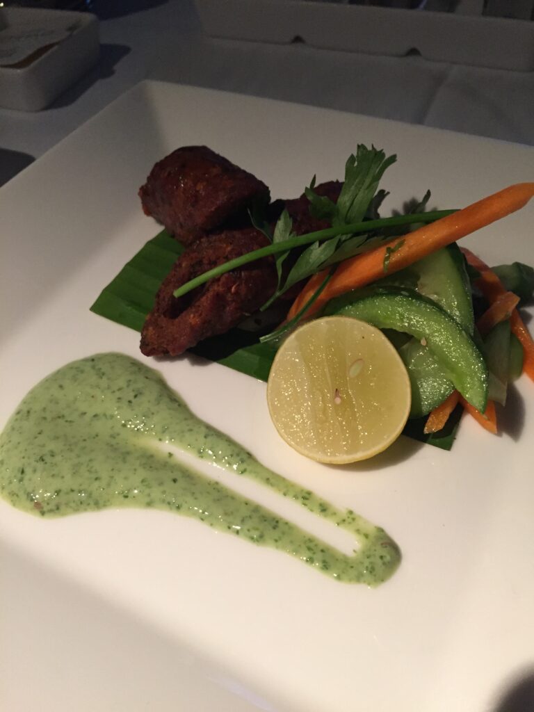 etihad jet airways first class sfo grilled lamb