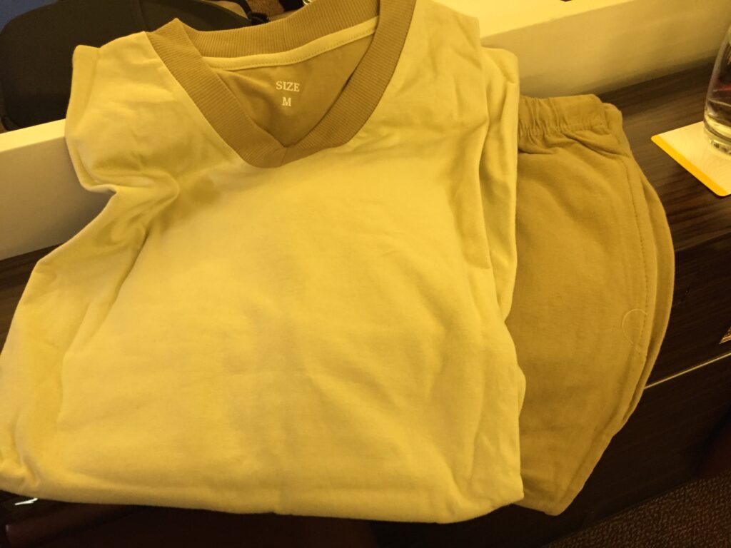etihad jet airways first class sfo pajamas