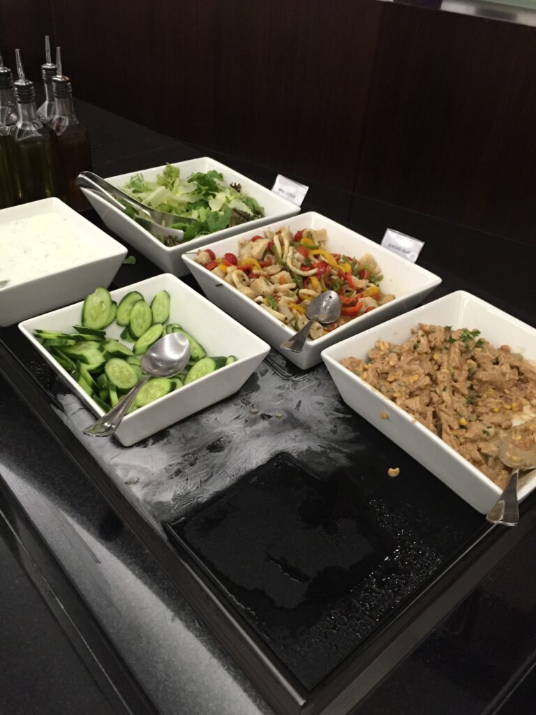 etihad premium lounge auh salad