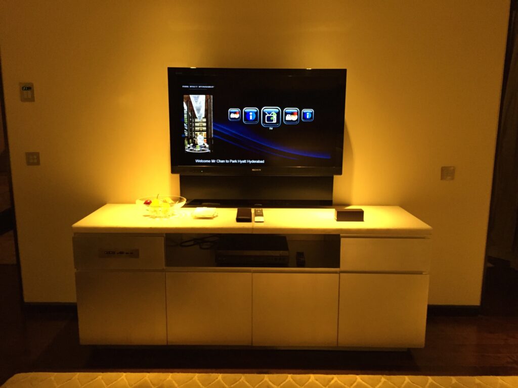 park hyatt hyderabad living room tv