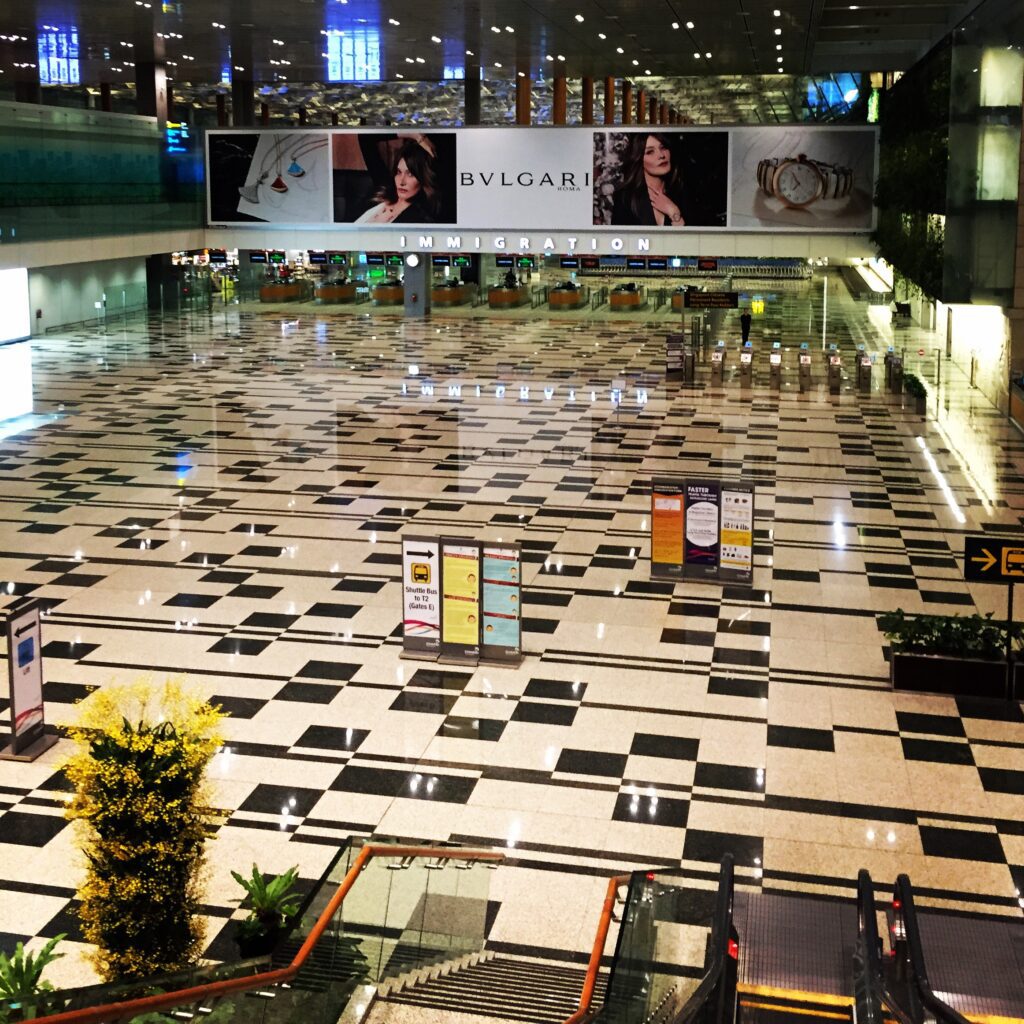 singapore airlines first class icn changi immigration
