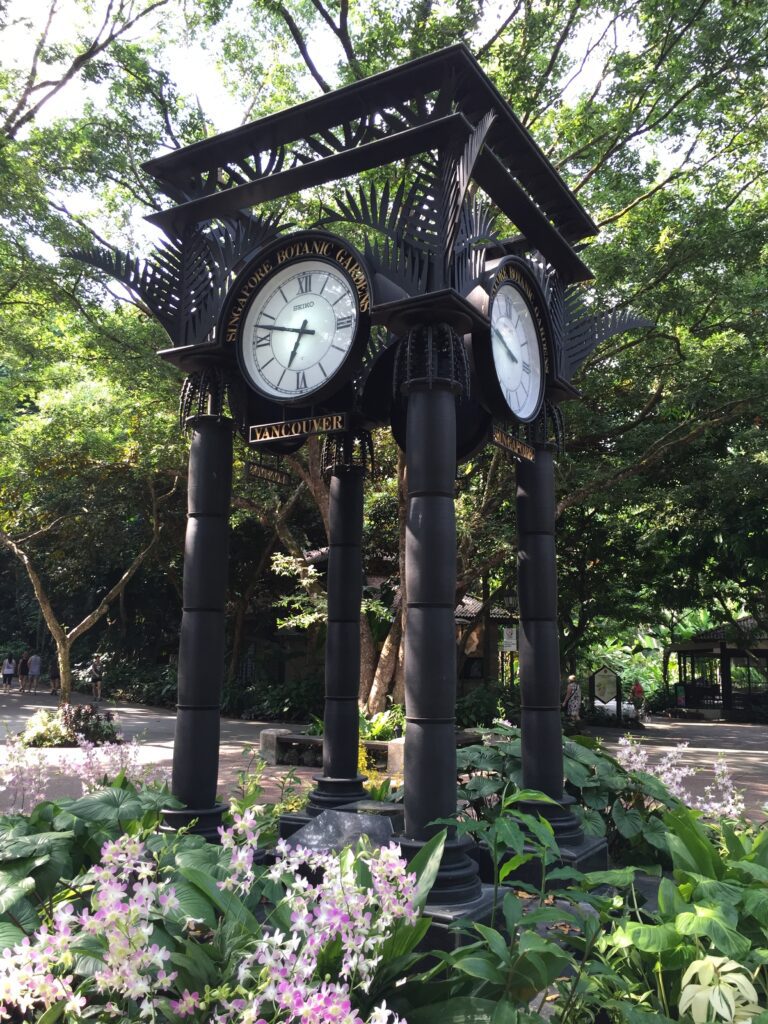 singapore national orchidd garden clock