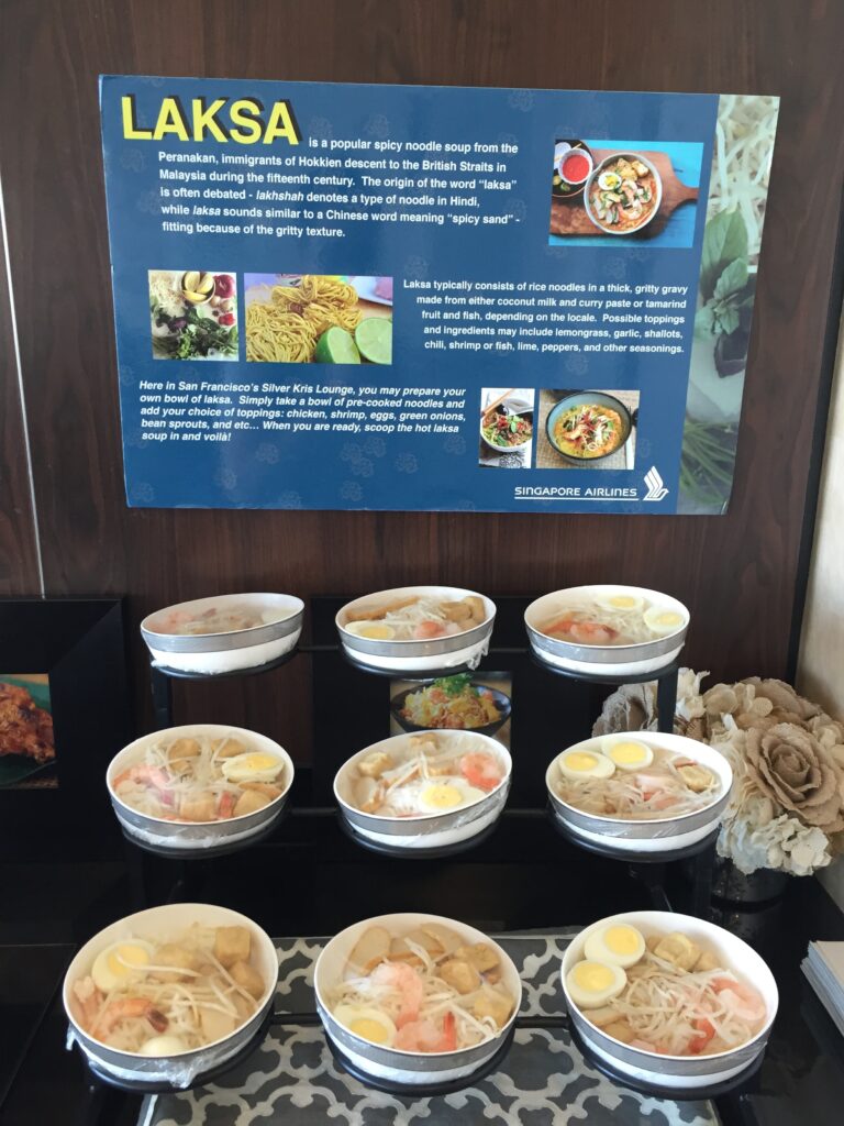 singapore silverkris lounge sfo laksa
