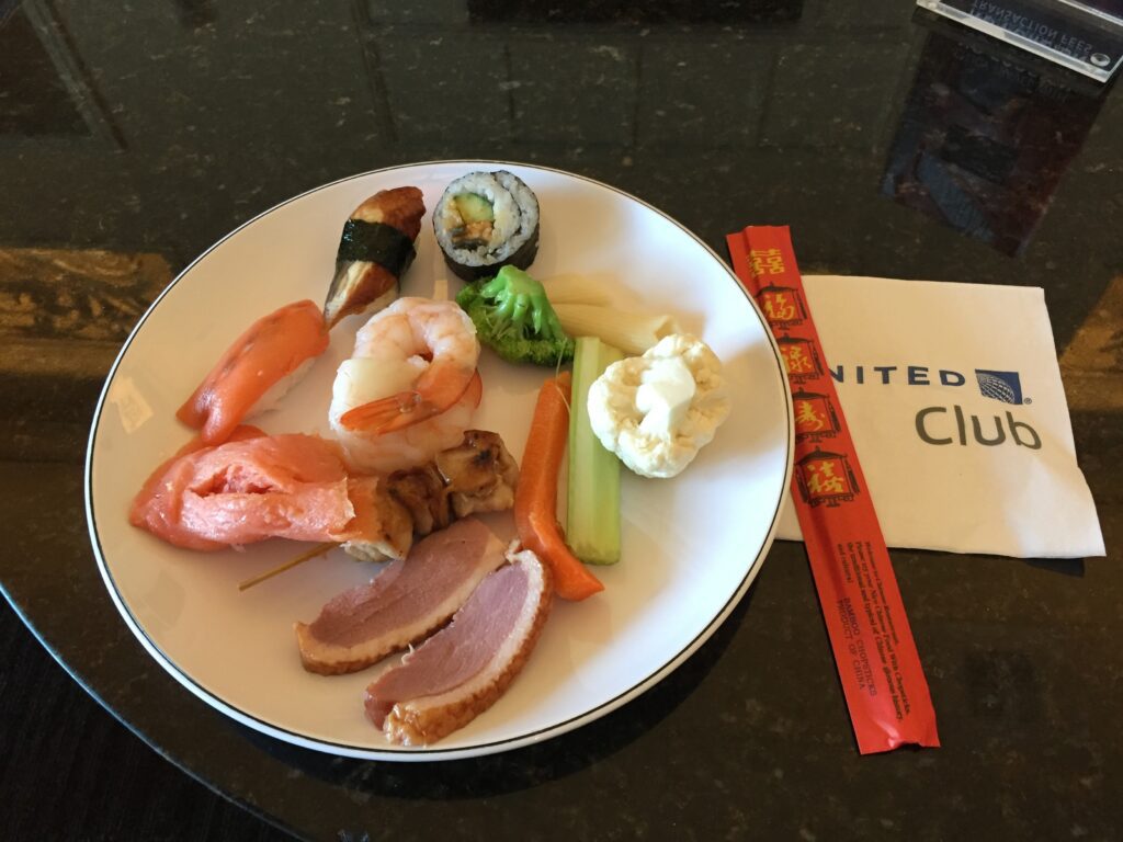 united global first lounge sfo food1