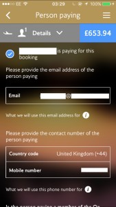 Booking contact