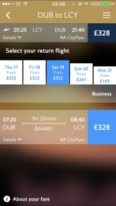 Fares flights return