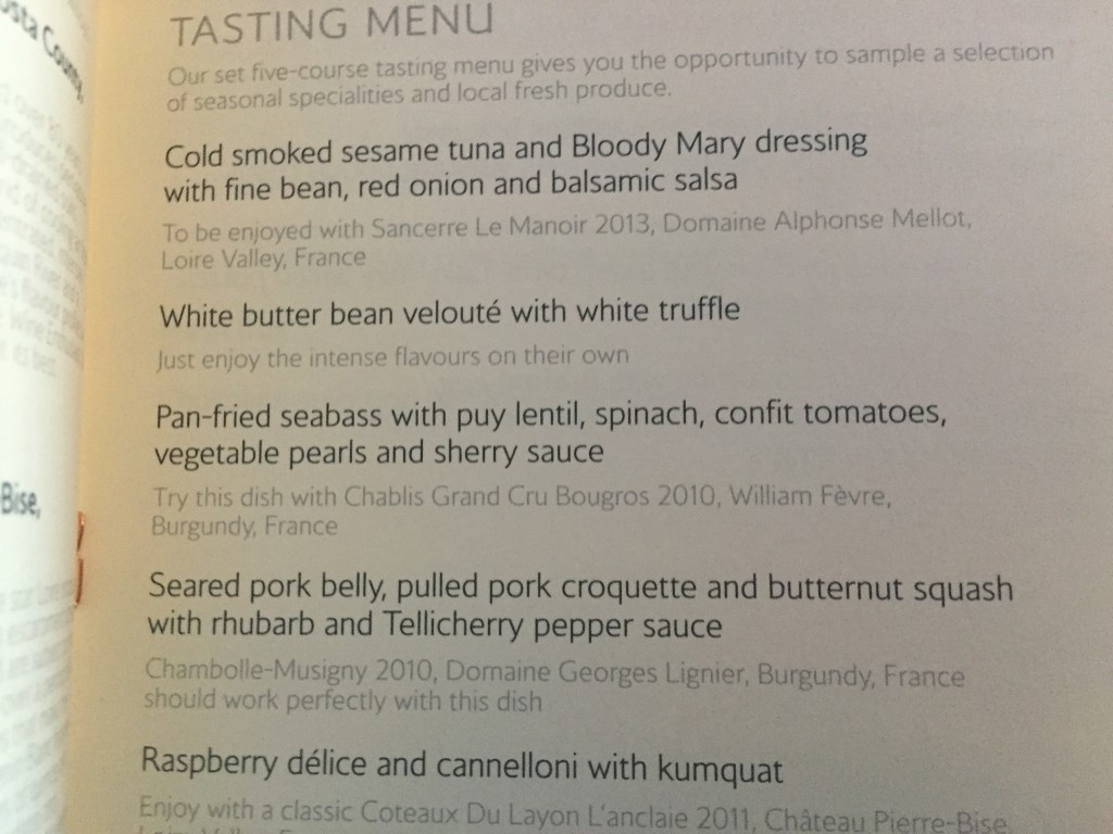 A380 BA First Menu