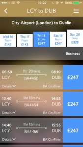 Pick flight outbound