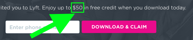$50 Lyft Credit Promo Code