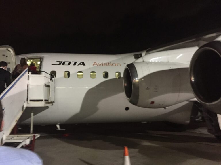 a plane with people on it