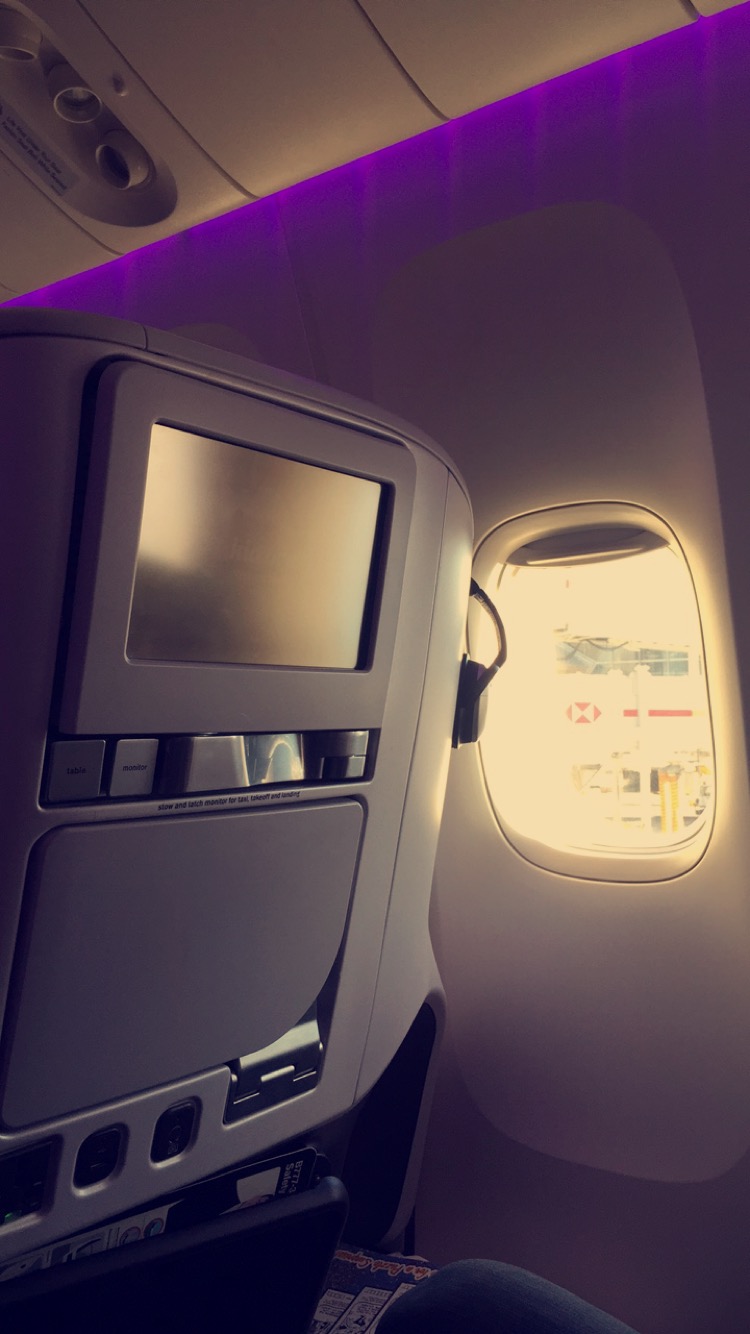 a screen on a seat