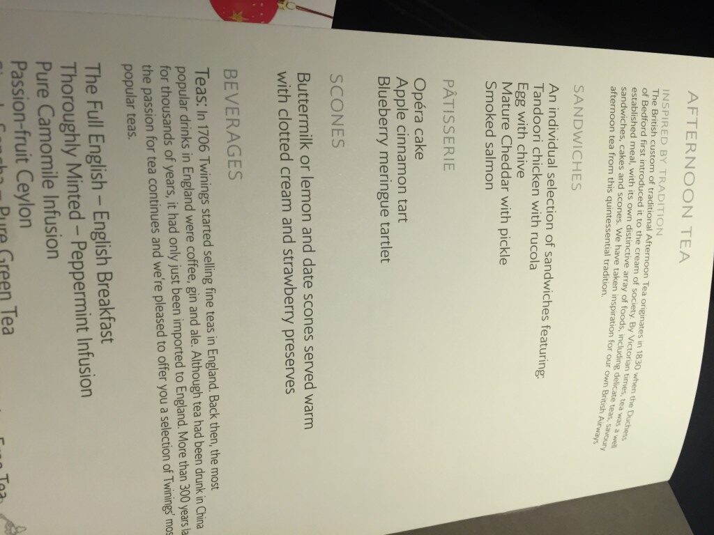 a menu of a restaurant