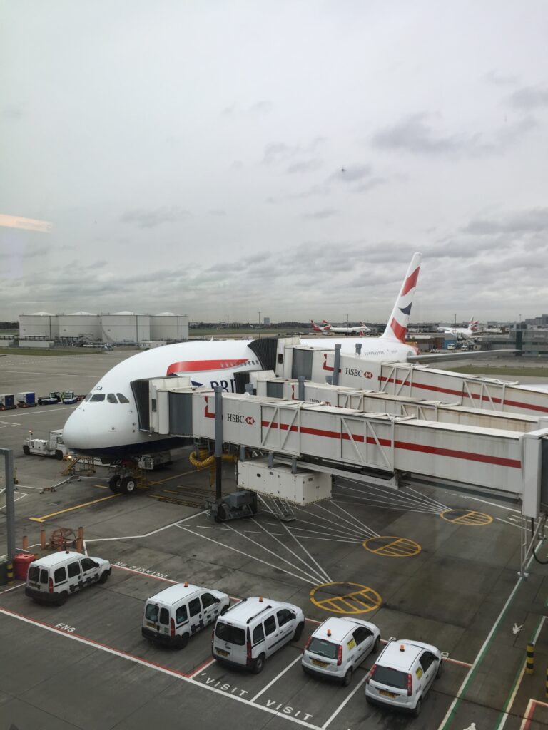 british airways business class lhr sfo a380 exterior