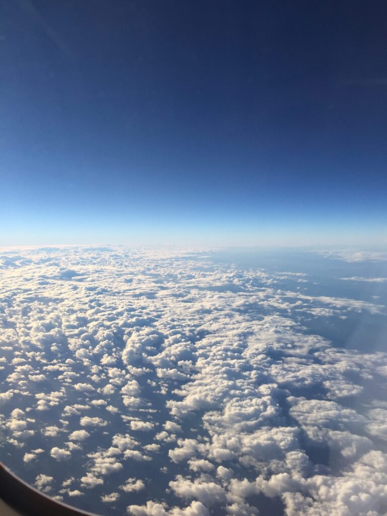 clouds and sky above the clouds