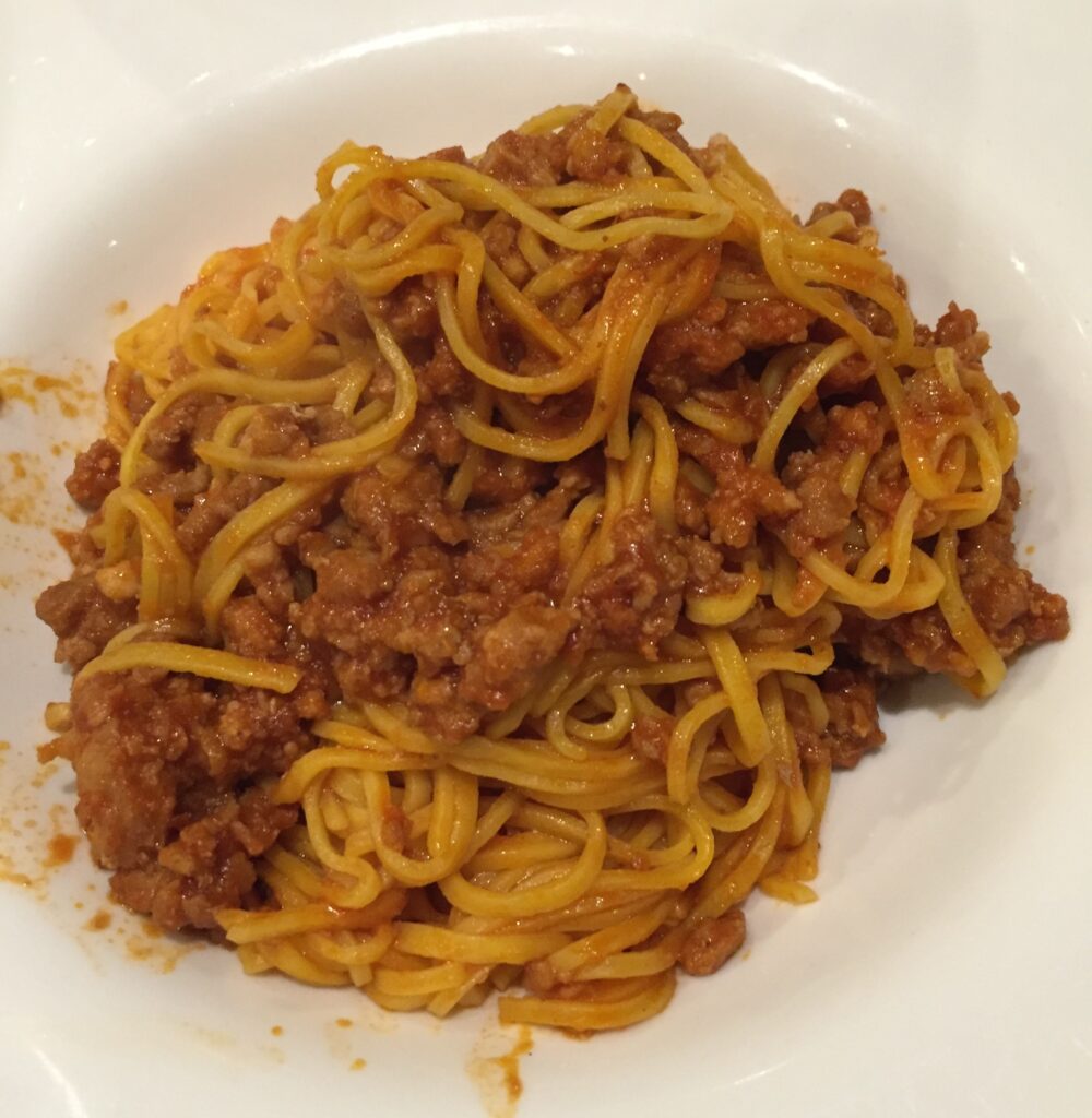 tajarin pasta meat sauce