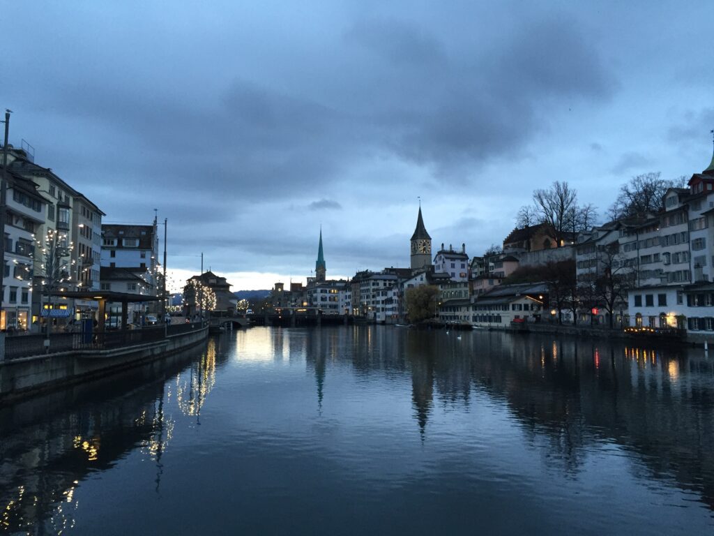 zurich morning walk river