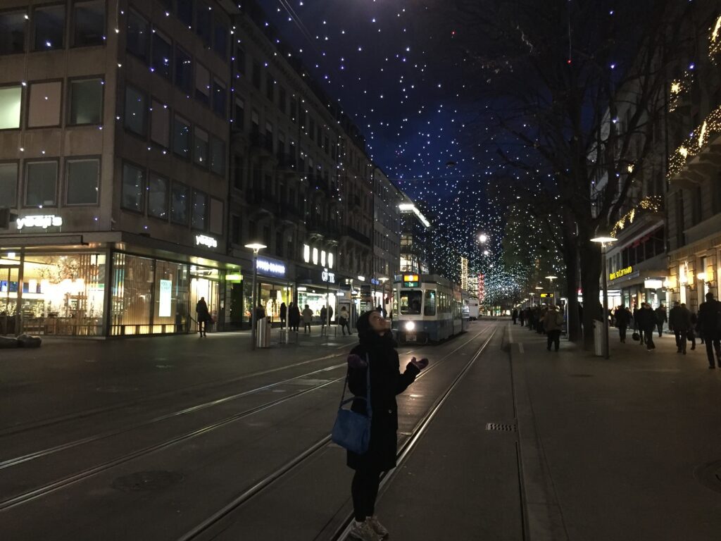 zurich morning walk train station