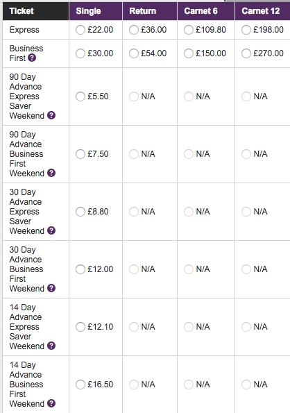 Heathrow Express fares