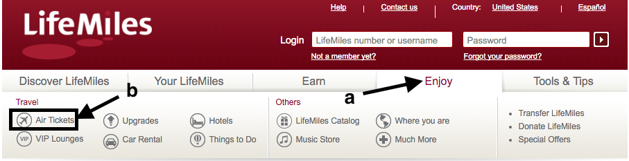 LifeMiles - How to book an award ticket