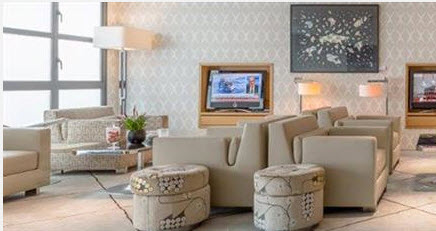 a living room with a couch and a television