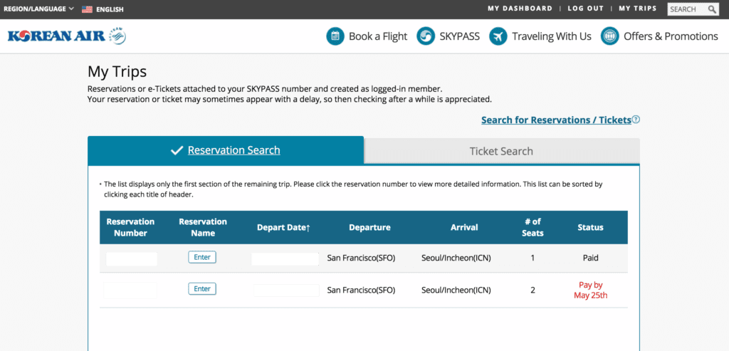 korean air award hold policy