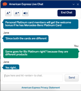 American Express Platinum Mercedes Benz 75k Bonus Offer