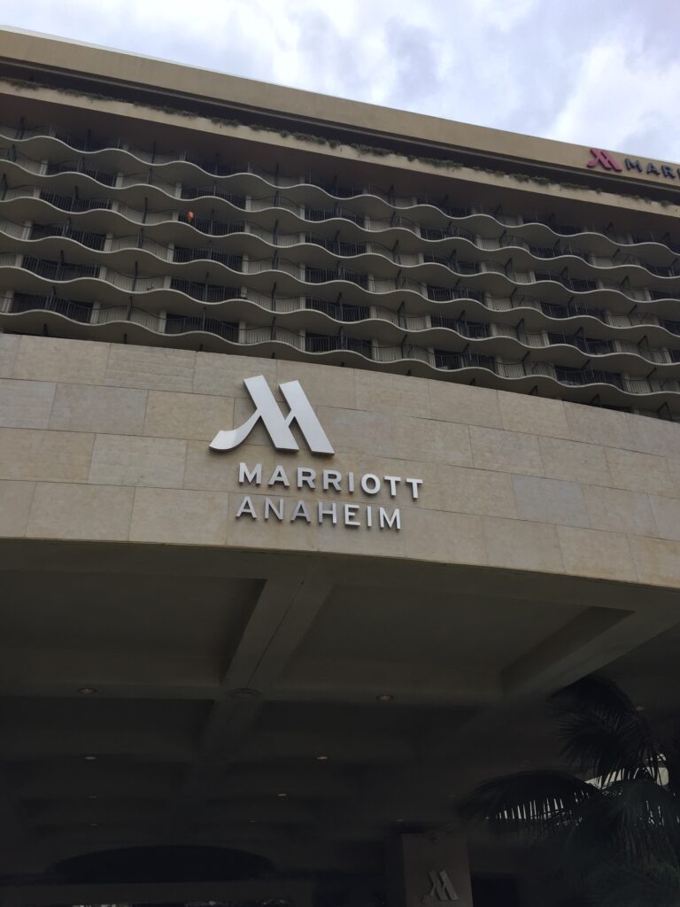 a building with a logo on it
