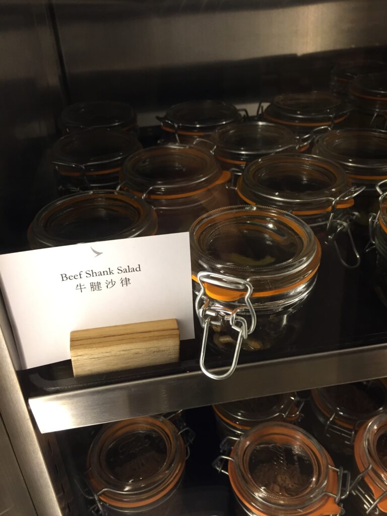 cathay pacific the pier first class lounge the pantry salads 3