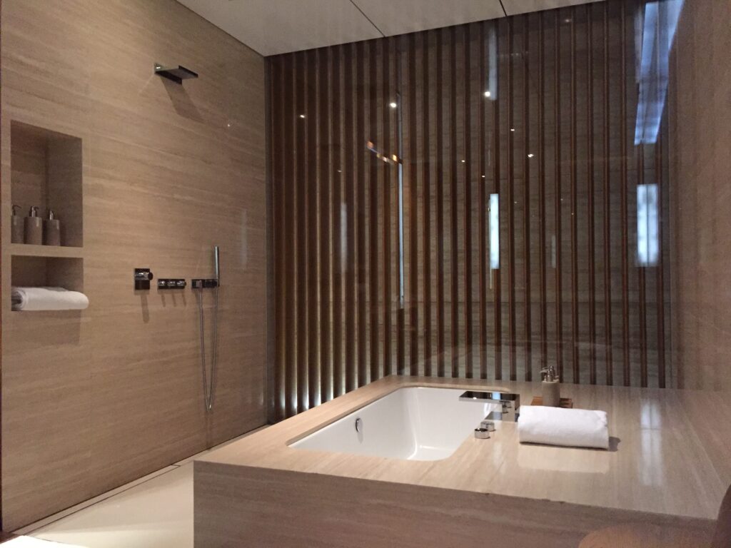cathay pacific the wing first class lounge cabana shower