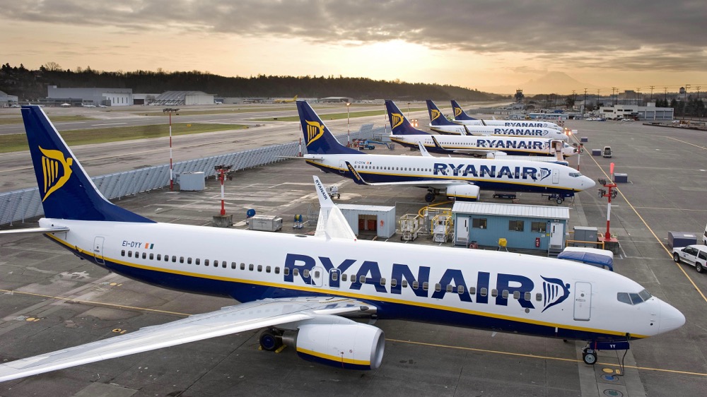 Alcuni Boeing 737-800 di Ryanair